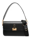 Off-White Binder Clip leather crossbody bag - Black