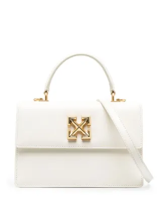 Off White Jitney 1.4 Leather Tote Bag White FARFETCH IE