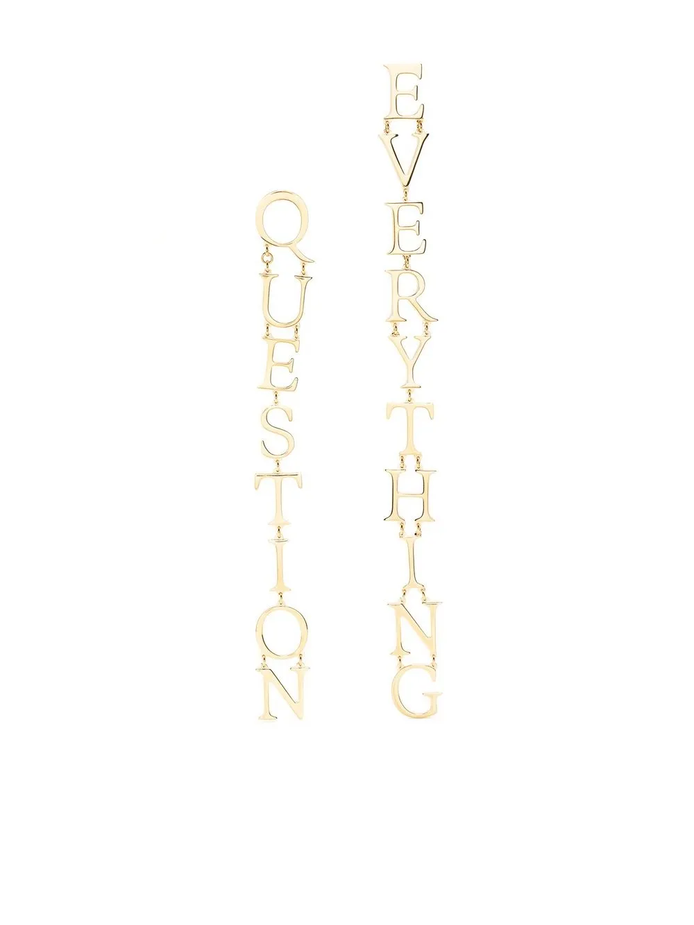 

Off-White Quote drop earrings - Gold