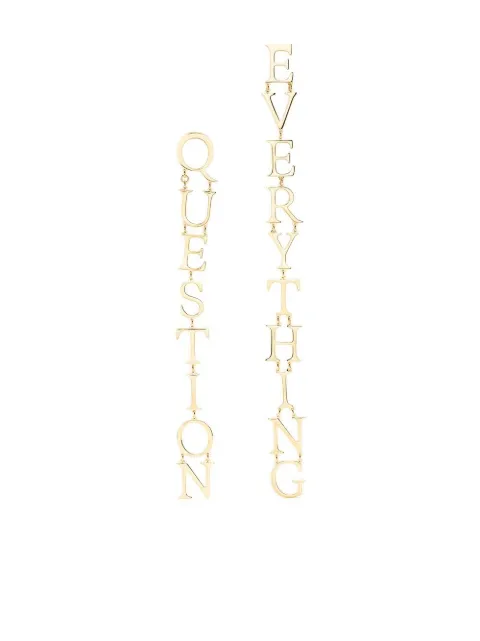 Off-White Quote drop earrings