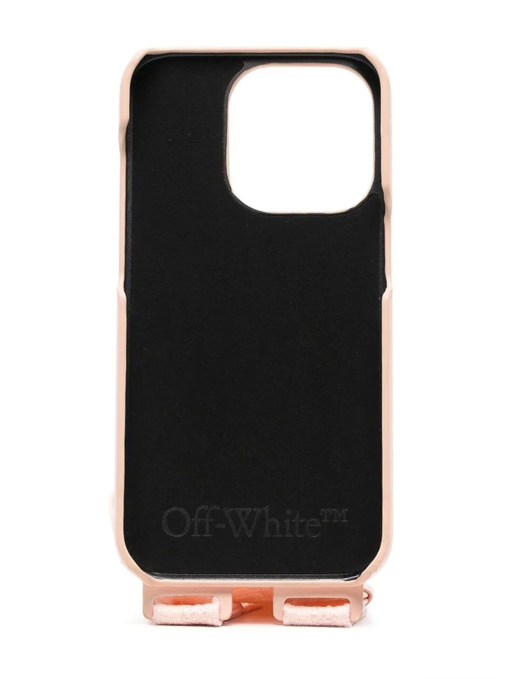 Off-White iPhone 14 Pro hoesje met riem - Roze
