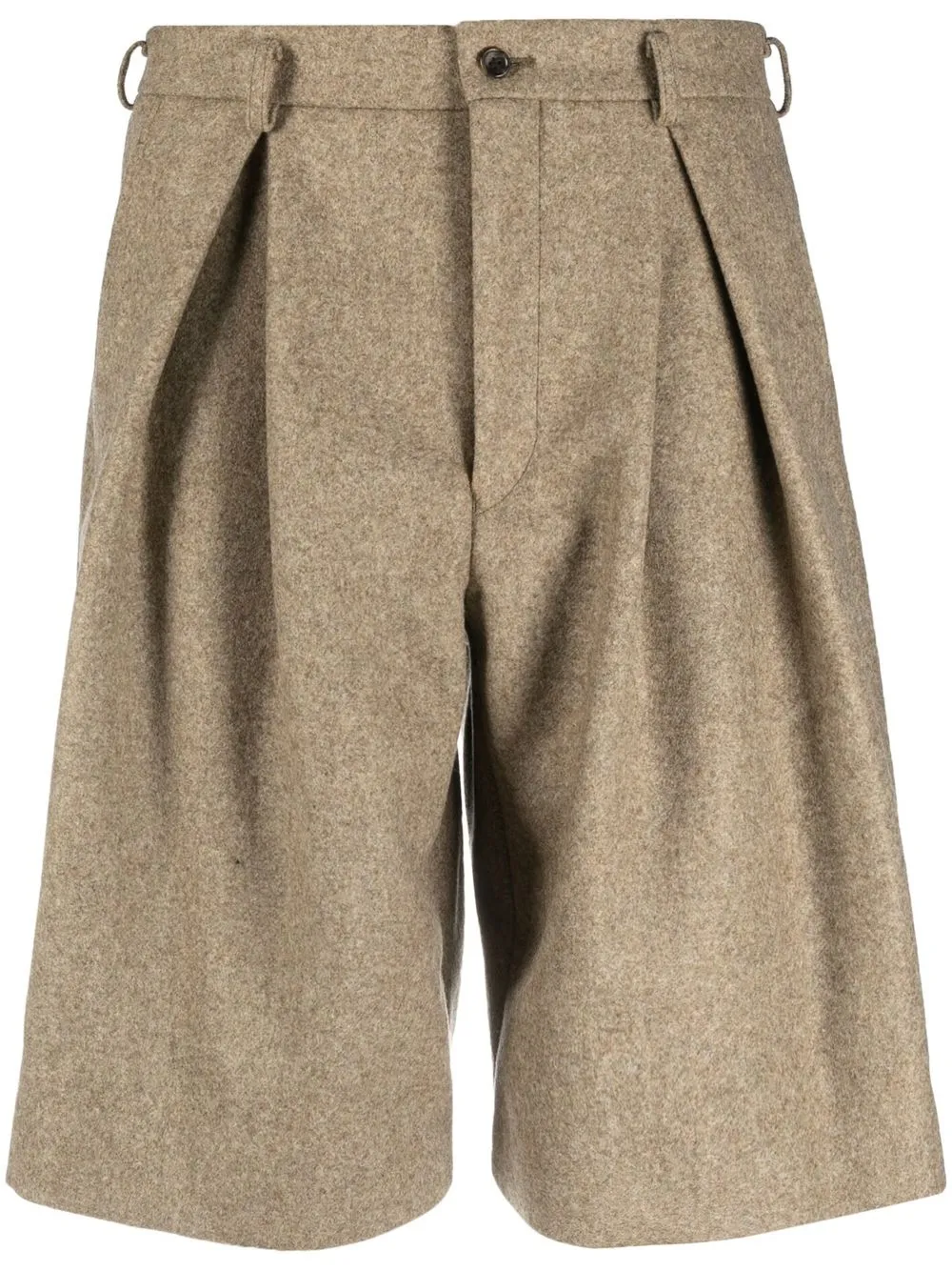 

Comme Des Garçons Homme Plus felted pleat cropped culottes - Neutrals