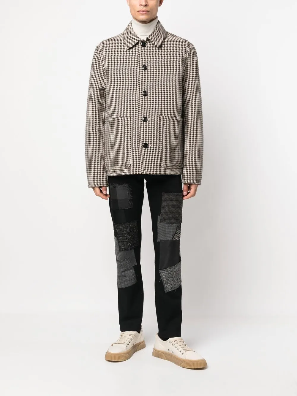 Junya Watanabe MAN Broek met patchwork - Zwart