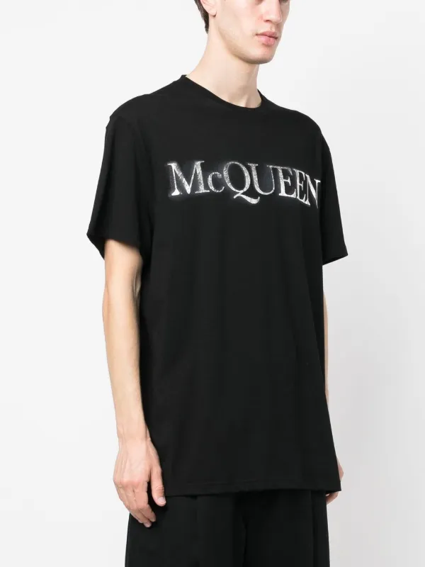 Alexander McQueen logo print T shirt Farfetch