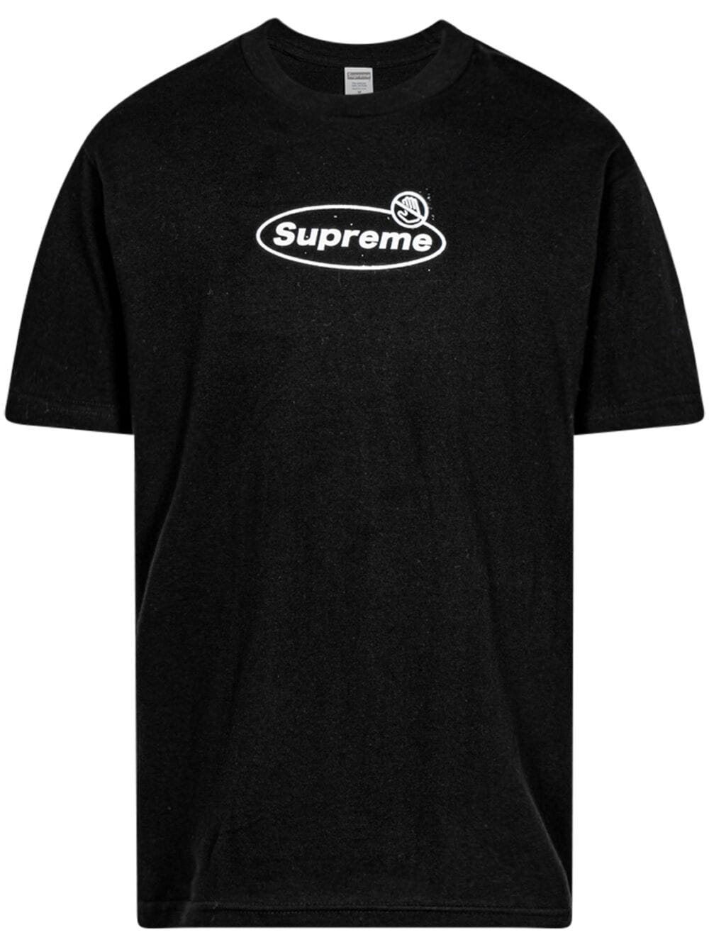 Supreme Warning Cotton T-shirt In Schwarz