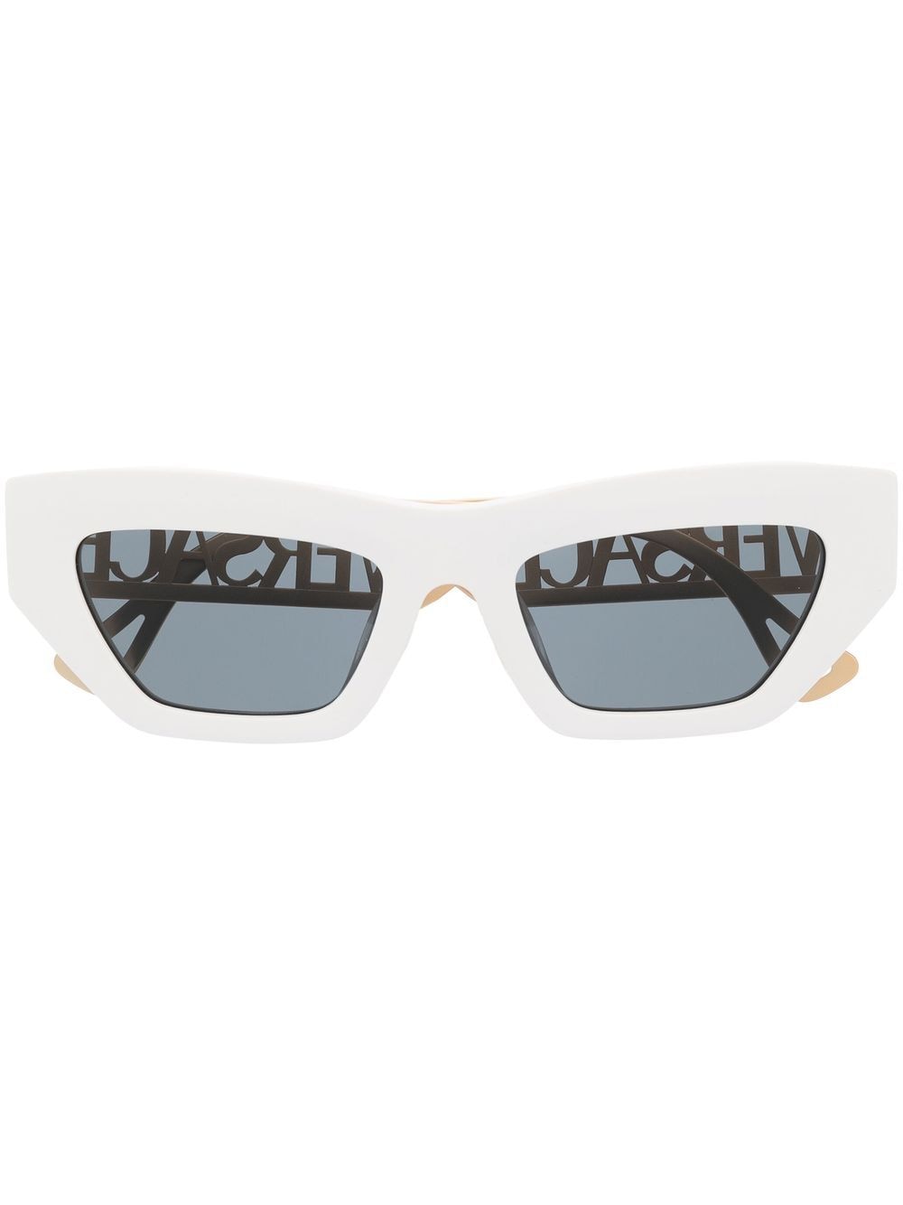 Versace Eyewear logo cut-out cat eye sunglasses - White
