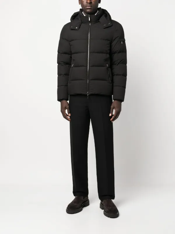 【送料&関税込】Moorer Long Hooded Down Jacket Moorer Padded zip-up Hooded Down Jacket | Black | FARFETCH