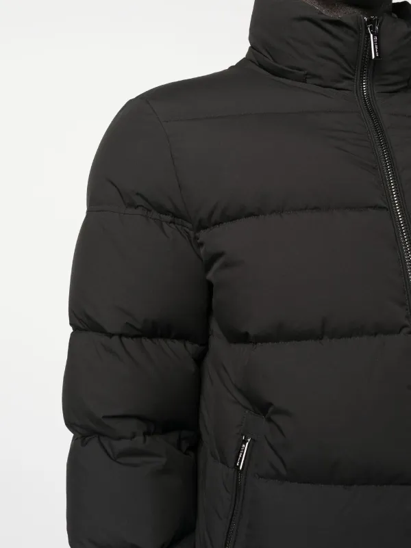 Moorer Padded zip-up Hooded Down Jacket | Black | FARFETCH CA