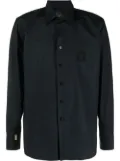 Billionaire logo-embroidered long-sleeve shirt - Black