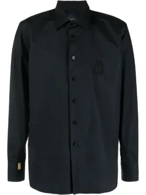Emporio Armani ブラックロングスリーブシャツ Armani Exchange ロングスリーブ シャツ | ブラック | FARFETCH JP