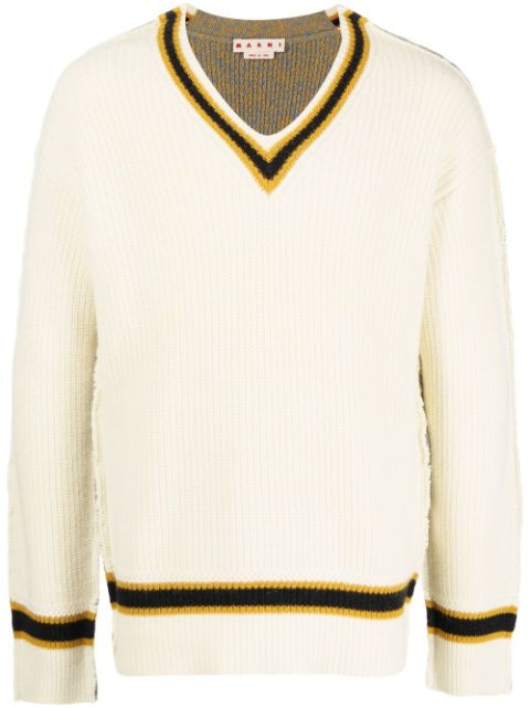 Marni V-neck knitted jumper Men