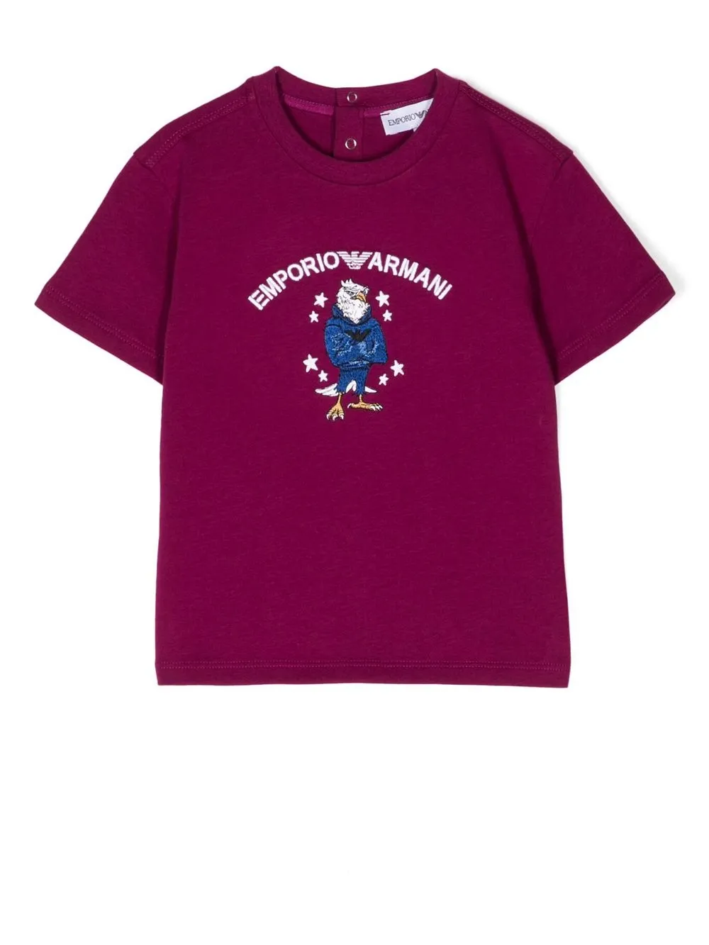 

Emporio Armani Kids embroidered logo T-shirt - Purple