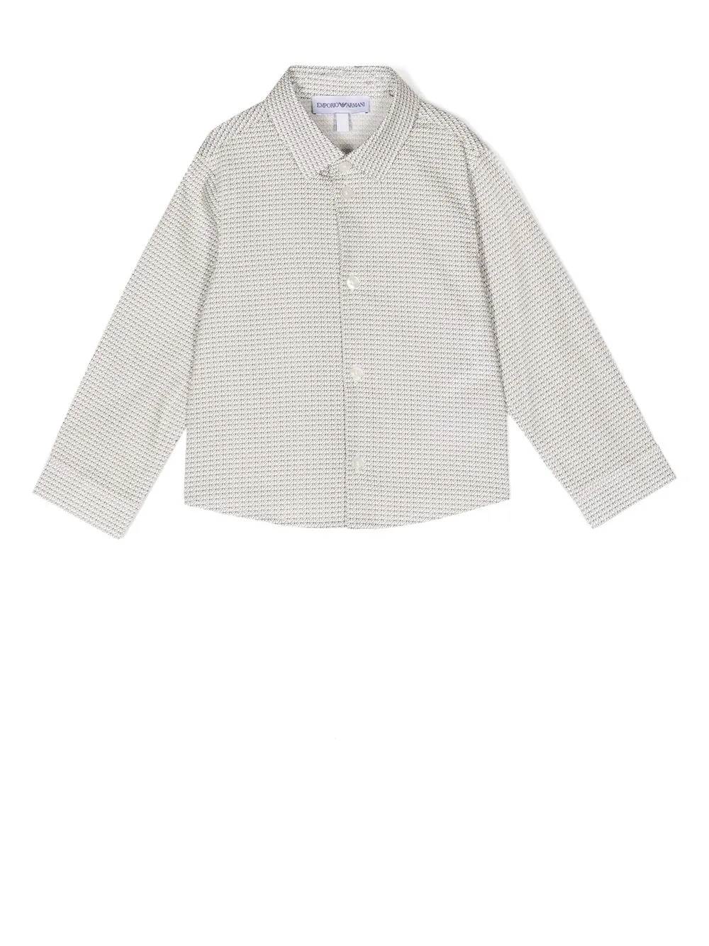 

Emporio Armani Kids patterned lyocel-blend shirt - White
