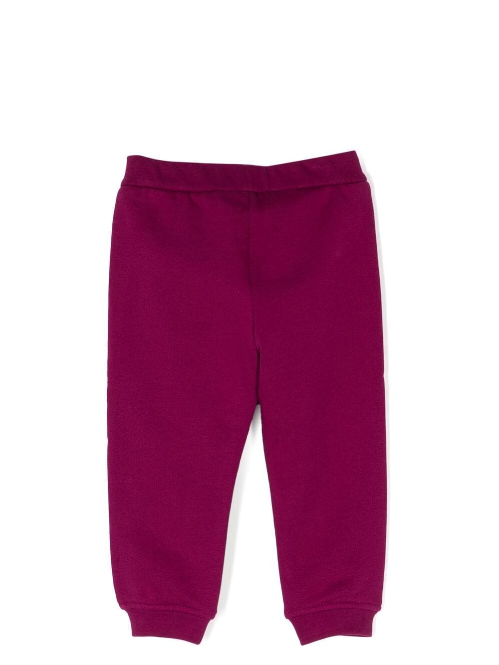 Shop Emporio Armani Graphic-print Track Pants In Purple