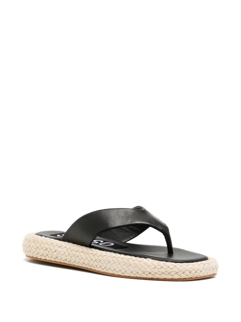 Shop Senso Bianca Braided-sole Sandals In Schwarz