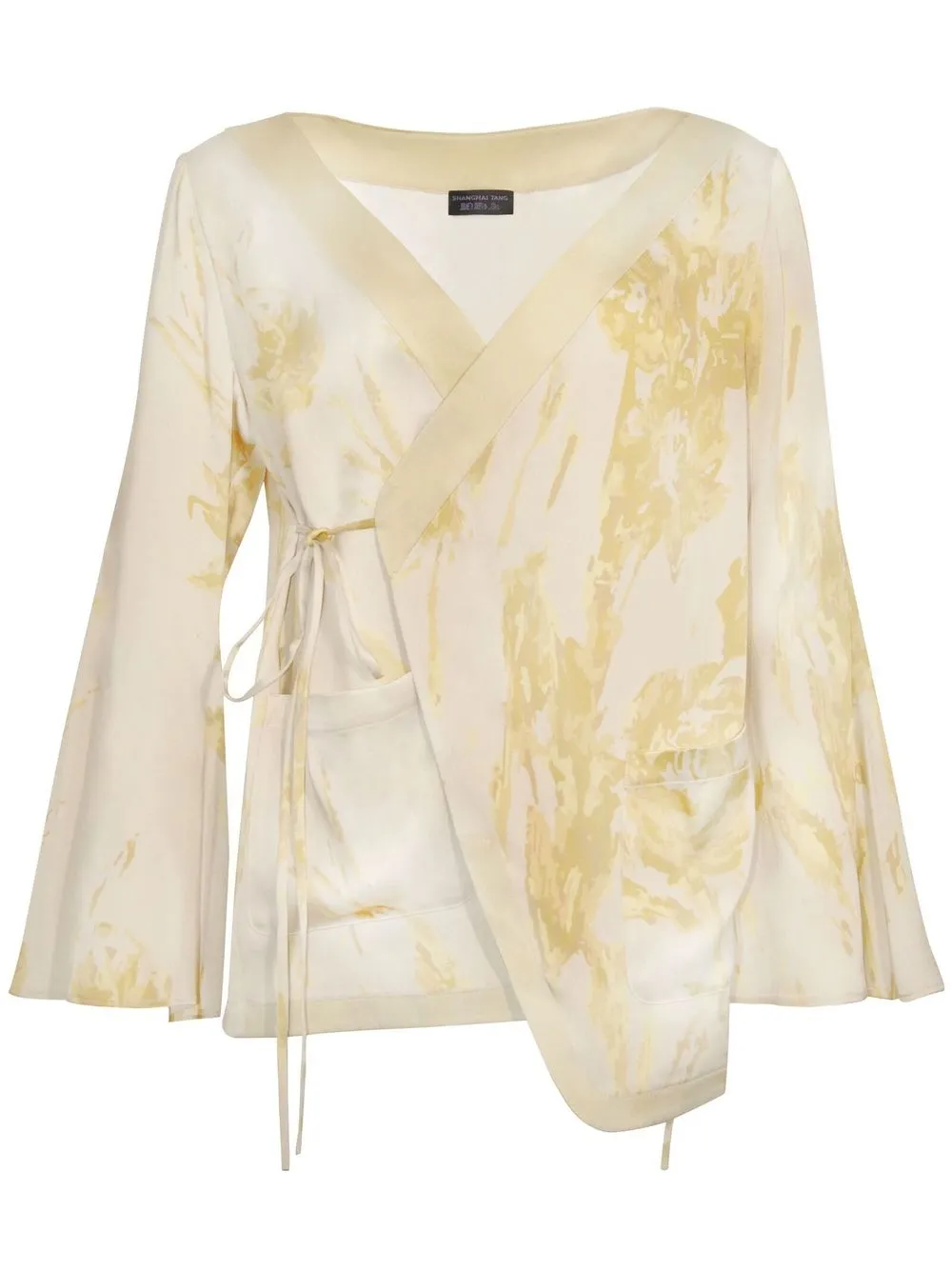 

Shanghai Tang silk floral-print blouse - Yellow