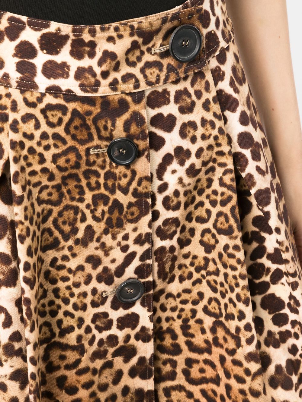 Shop Carolina Herrera Leopard-print A-line Skirt In 褐色