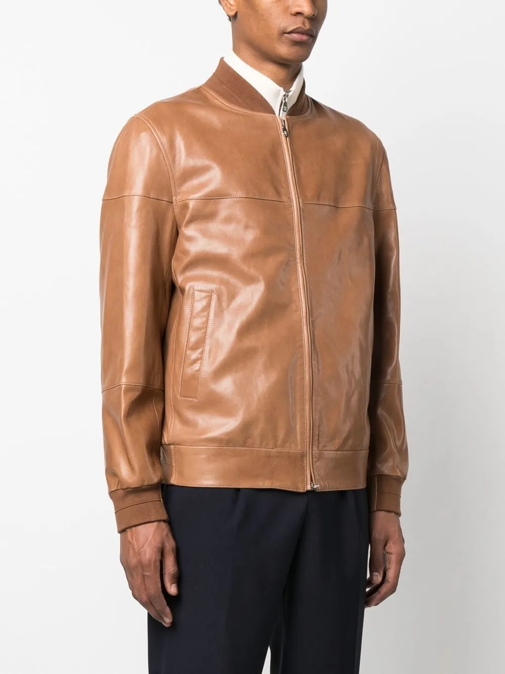 Brunello Cucinelli Zipped Leather Bomber Jacket - Farfetch