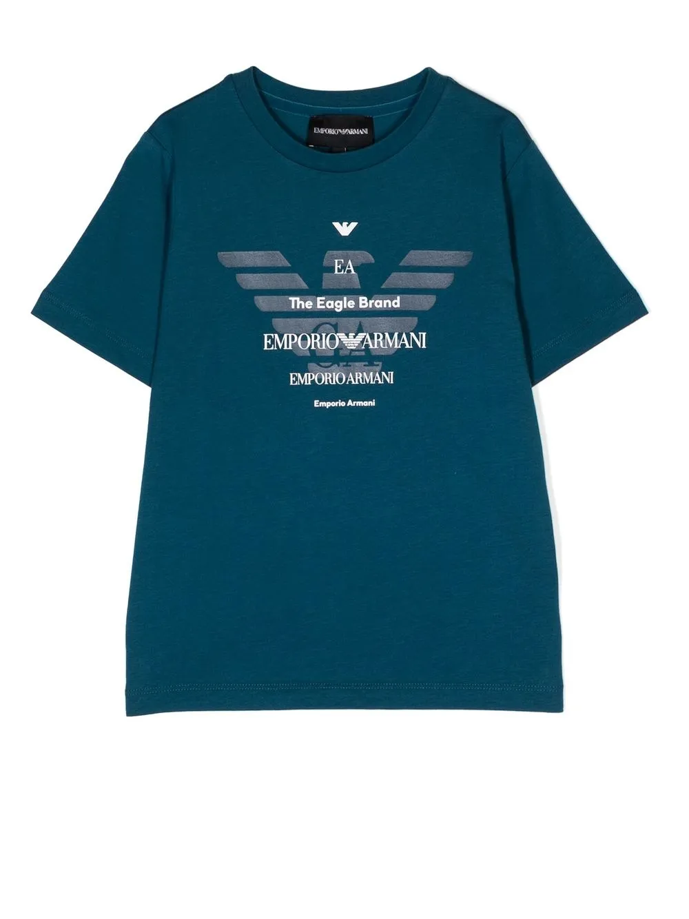 

Emporio Armani Kids logo-print cotton T-shirt - Blue