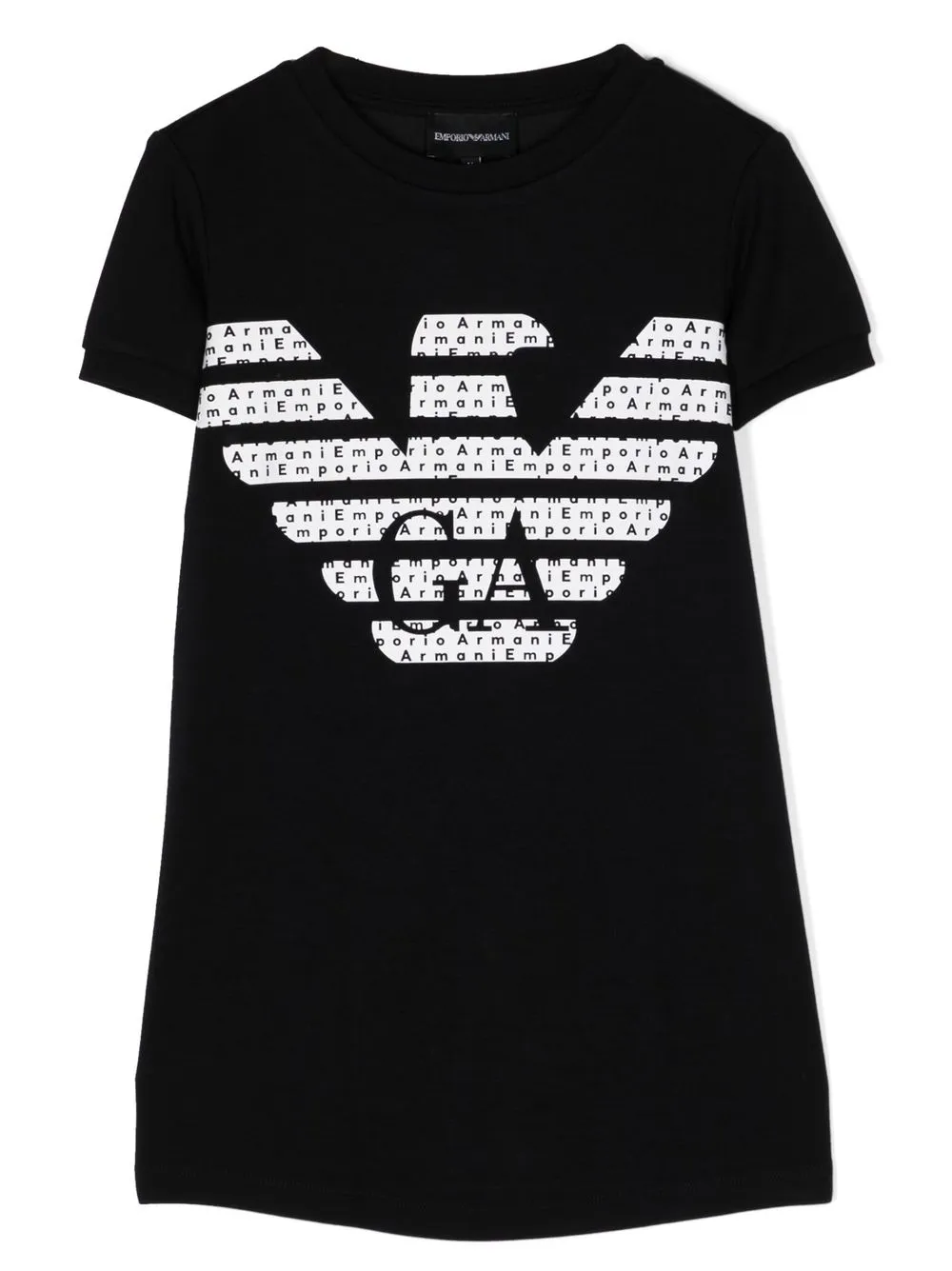 

Emporio Armani Kids crop-sleevesT-shirt - Black