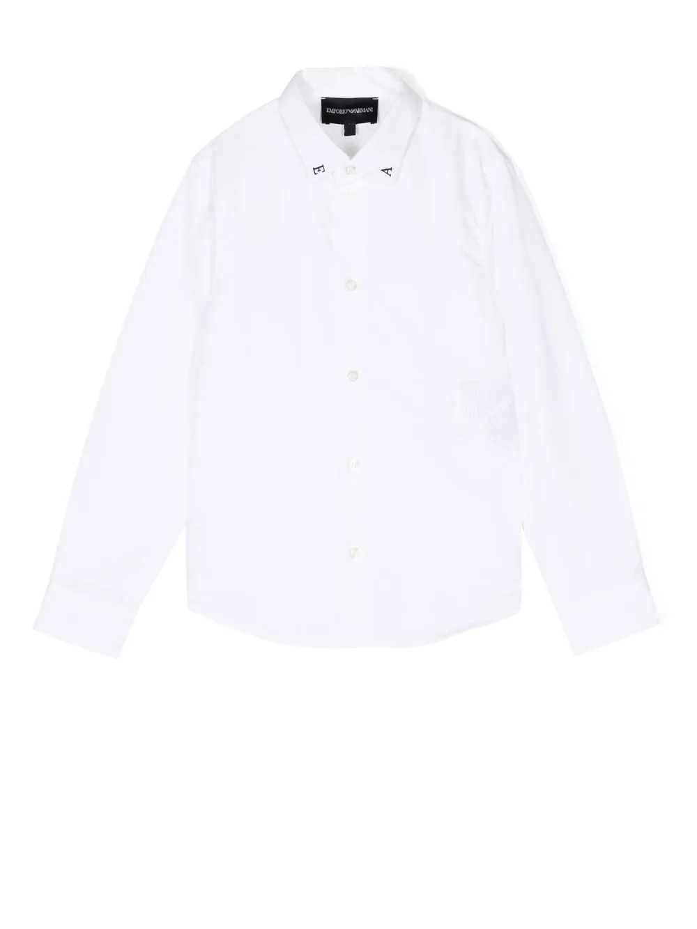 

Emporio Armani Kids camisa con logo bordado - Blanco