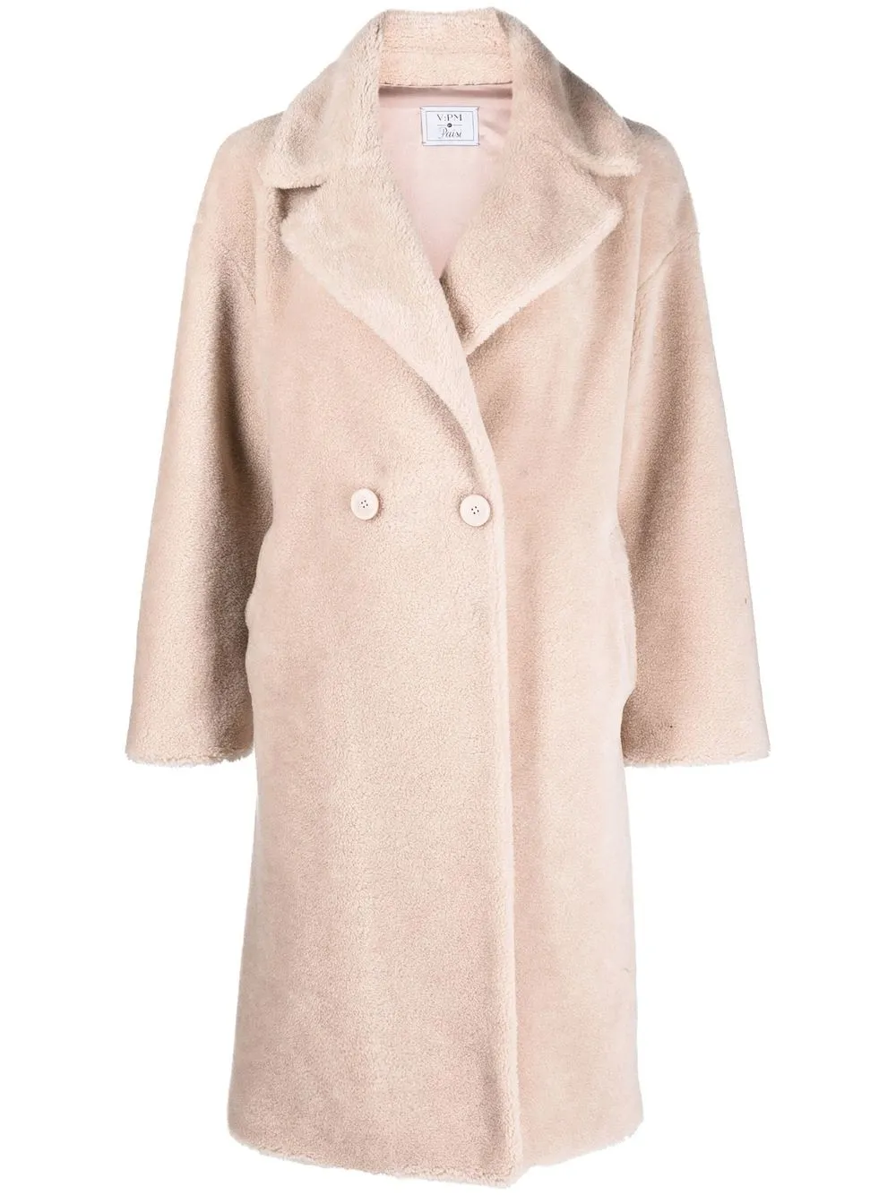 V:pm Atelier Double-breasted Tailored Coat In Neutrals