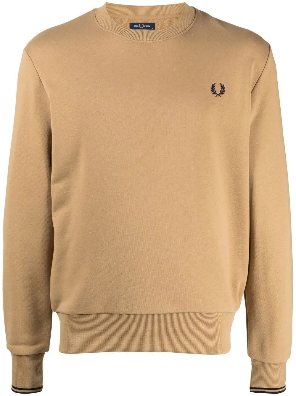 

Fred Perry logo-embroidered cotton-blend sweatshirt - Brown