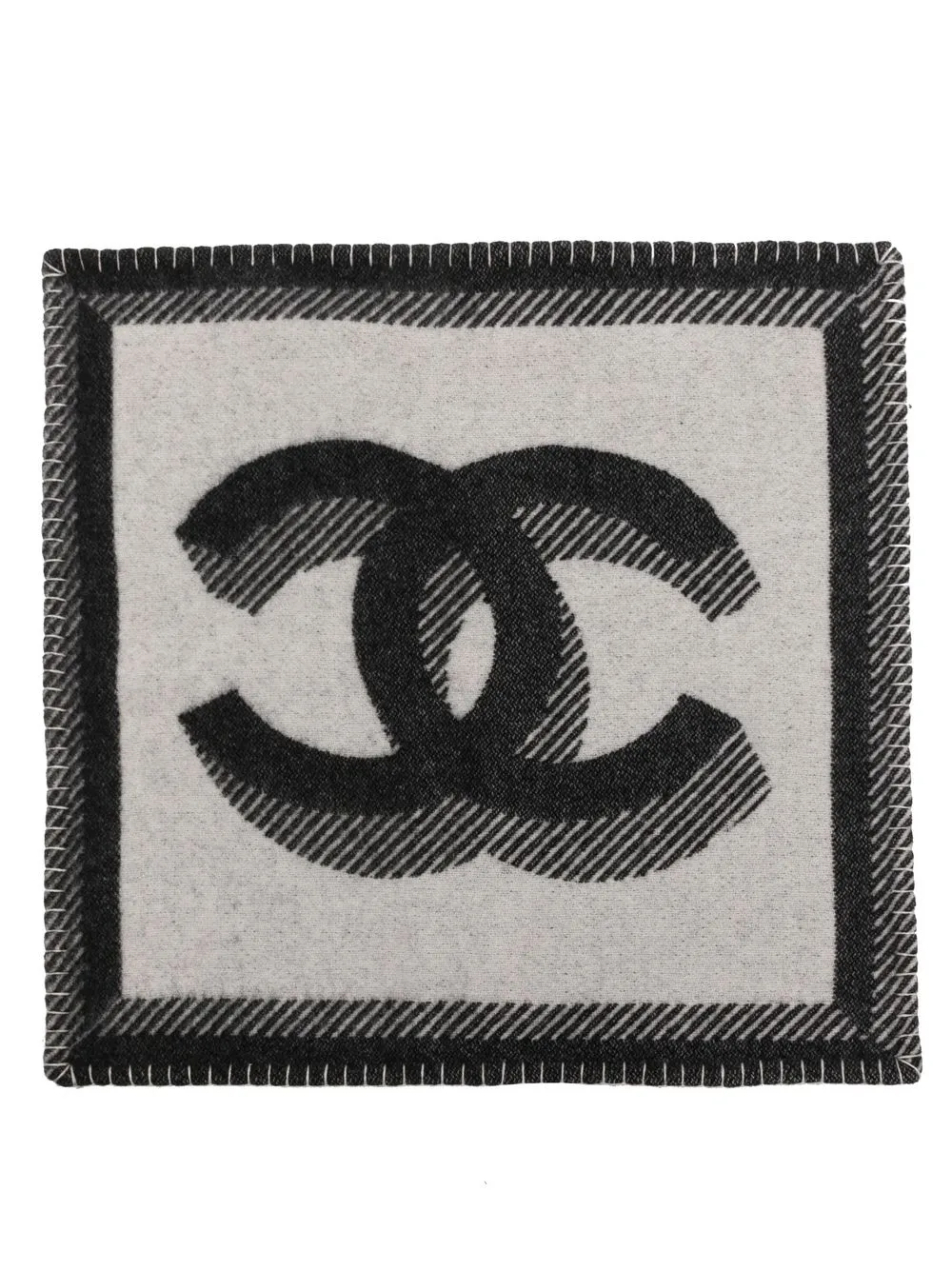 

Chanel Pre-Owned logo cushion case - Black