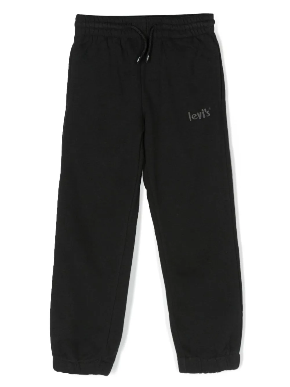 

Levi's Kids pants con logo bordado y cordones en la pretina - Negro