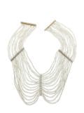 Jennifer Gibson Jewellery 1880s Antique Bridal Glass and Paste Festoon necklace - Metallic