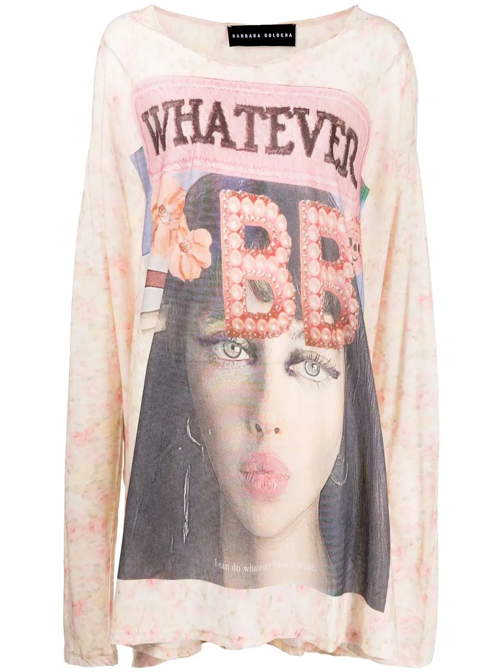 

Barbara Bologna graphic-print long-length T-shirt - Yellow
