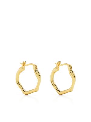 Gold plated round on sale earrings