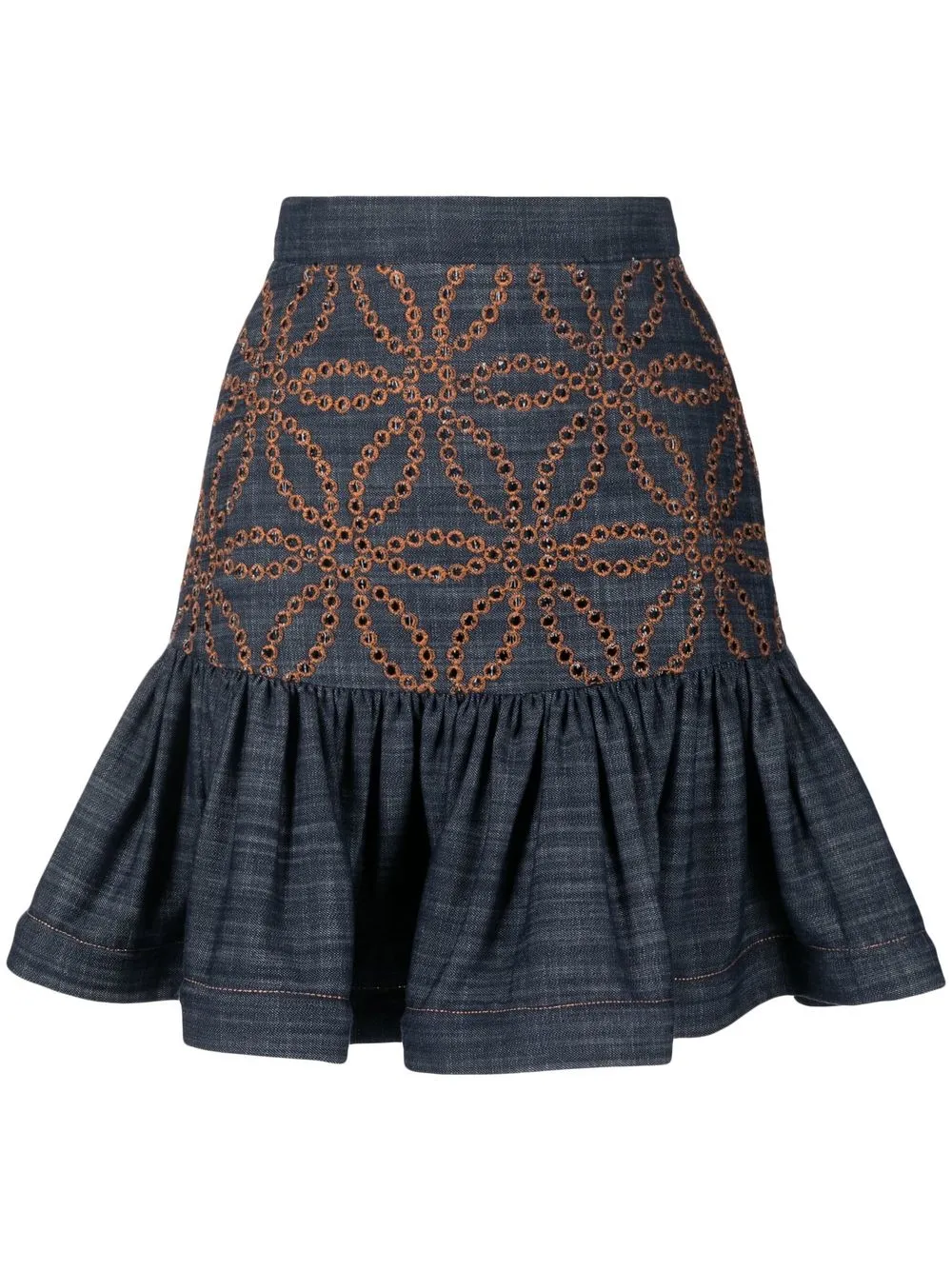 

Silvia Tcherassi Lucile A-line skirt - Blue