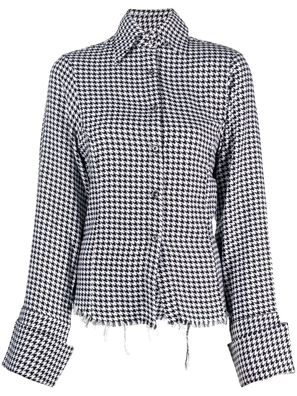 

Marques'Almeida camisa con estampado pied de poule - Negro