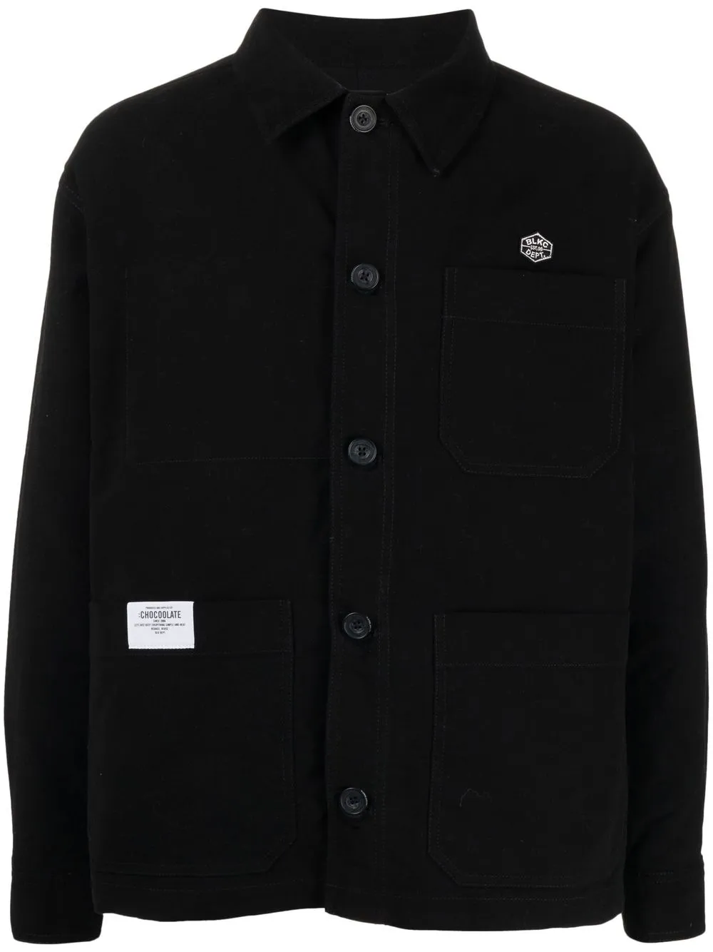 

CHOCOOLATE patch-pocket cotton shirt jacket - Black