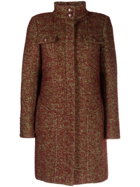 CHANEL stand-up collar boucle coat Women