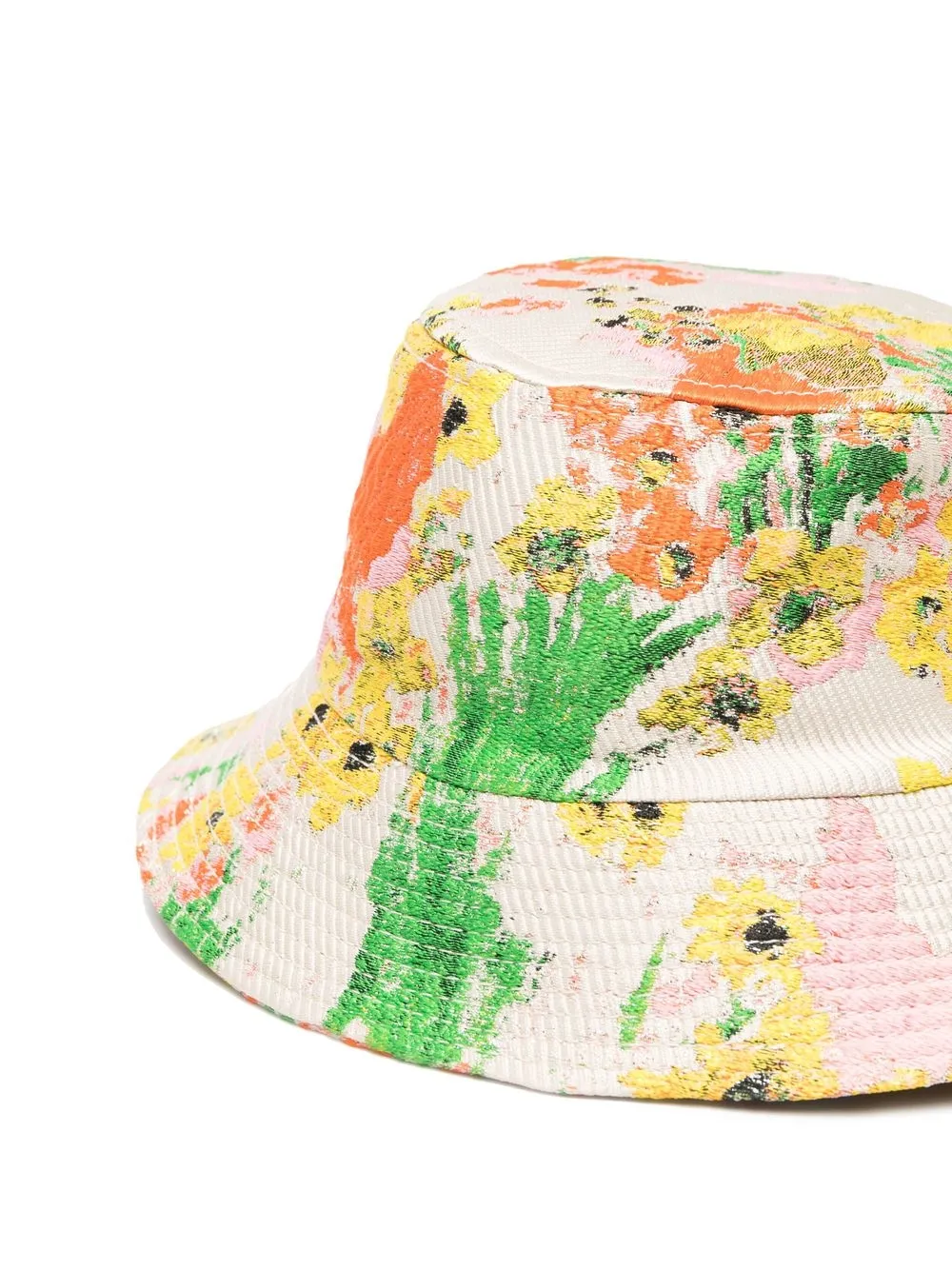 Stine Goya Vissershoed met bloemenprint Beige