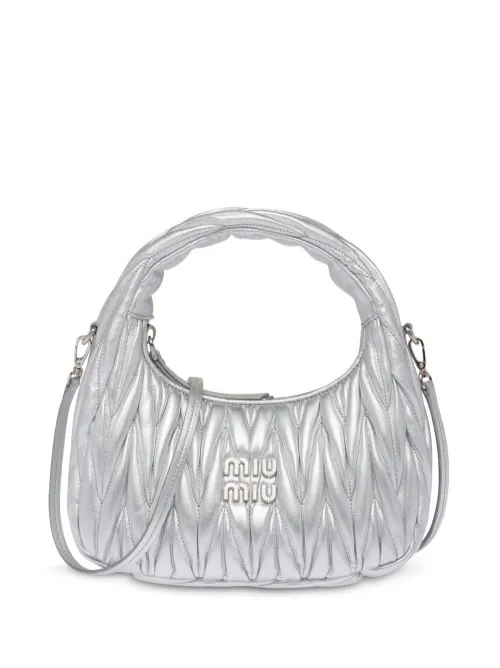 Mini sac porté épaule Miu Wander matelassé - Miu Miu - Modalova
