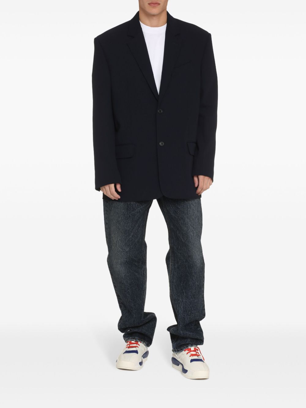 Balenciaga single-breasted blazer - Blue