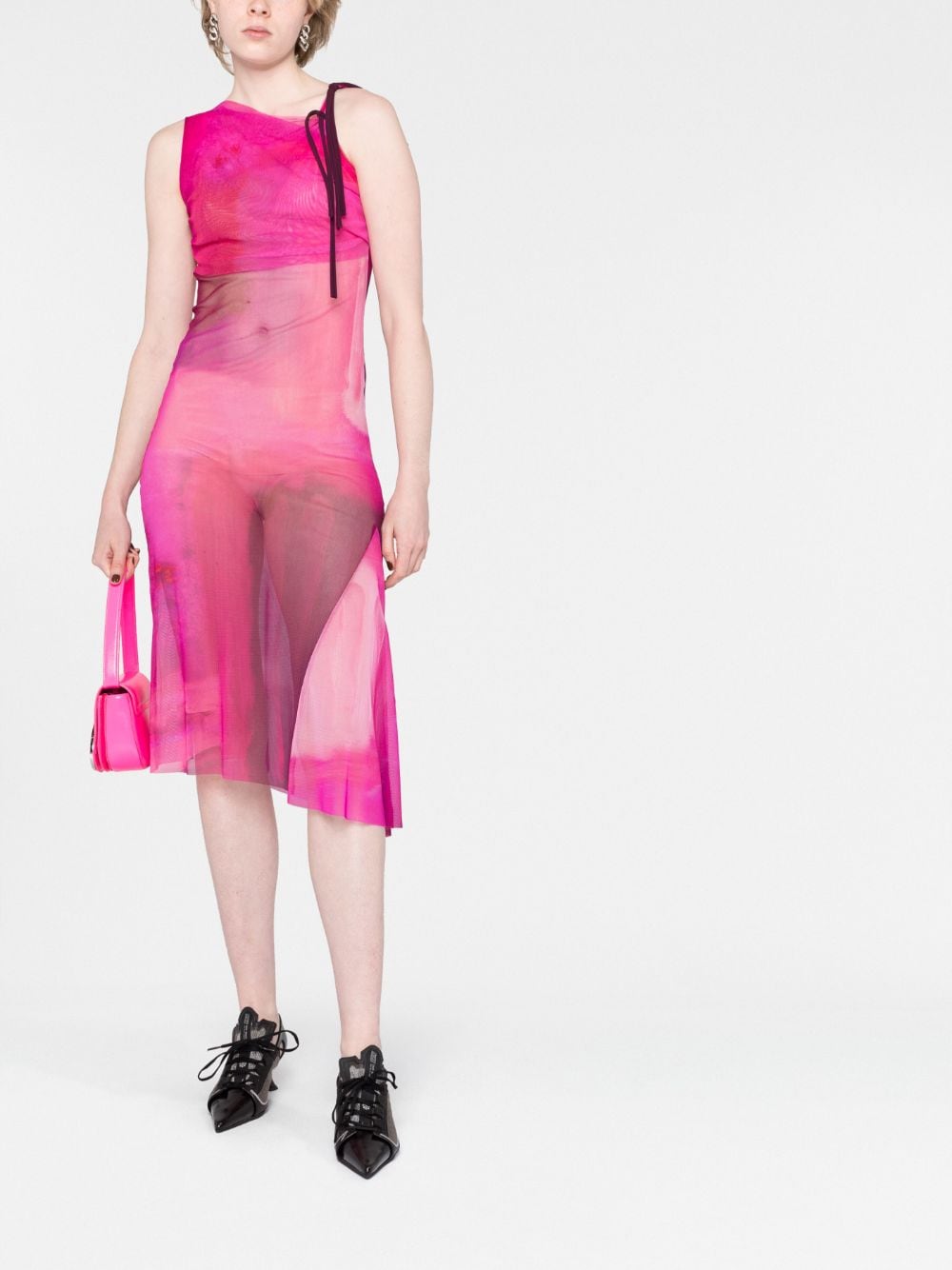 Paula Canovas del Vas Midi-jurk met uitgesneden detail - Roze