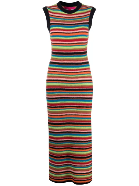 The Elder Statesman Gestreiftes Strickkleid