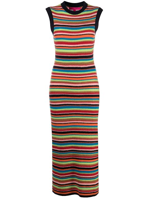 The Elder Statesman Gestreiftes Strickkleid