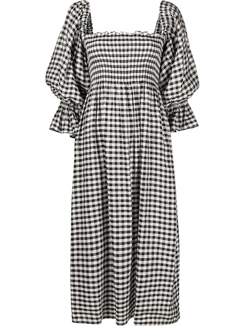 Sleeper Atlanta gingham midi dress