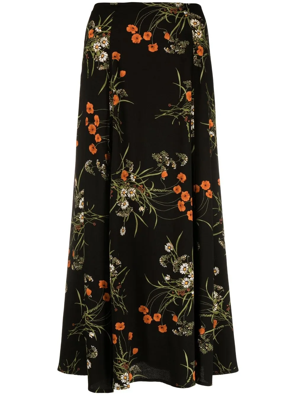 

Reformation Zoe floral-print skirt - Black