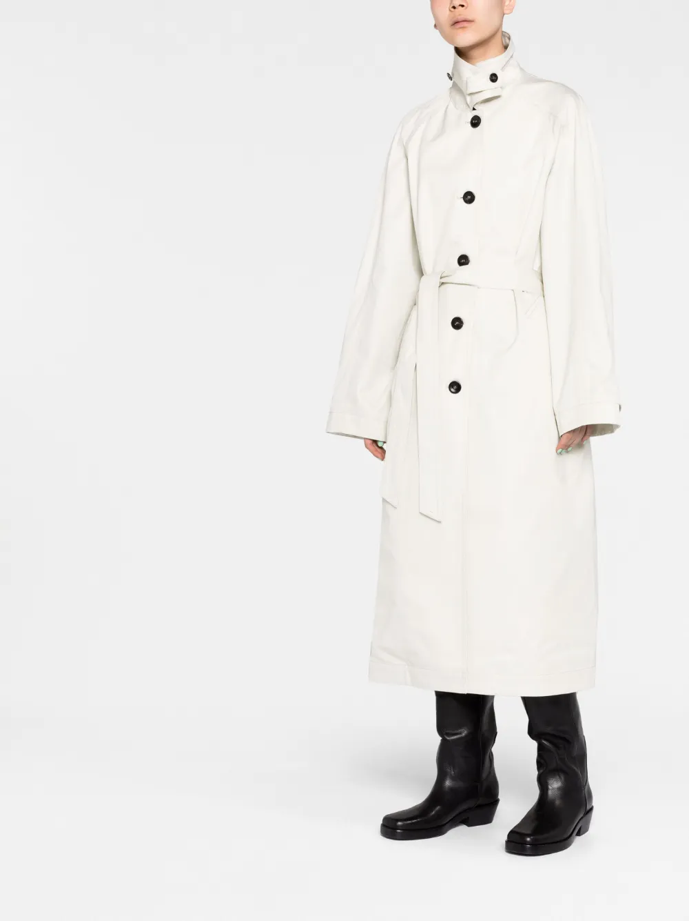 Shop Low Classic Belted Trench Coat In Nude