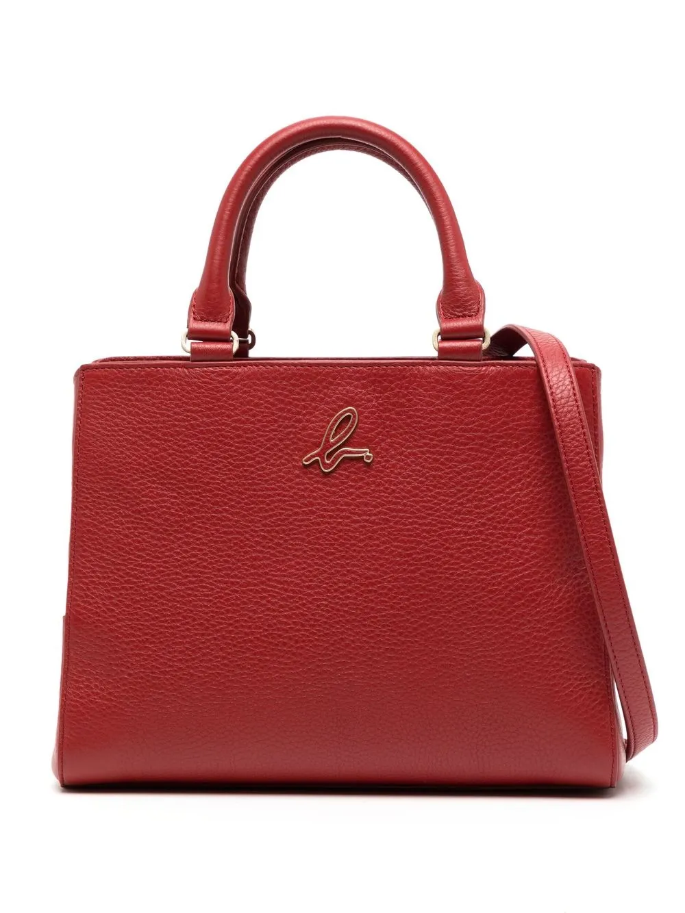 

agnès b. multi-compartment leather tote bag - Red