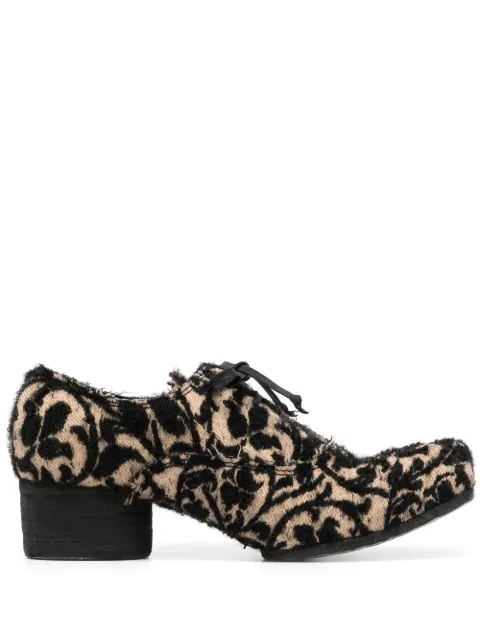 Uma Wang jacquard square-toe brogues