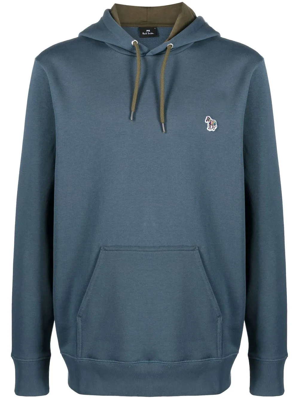 

Paul Smith Zebra-patch organic cotton hoodie - Blue