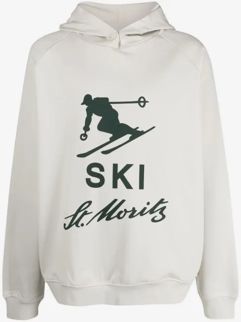 Bally Ski graphic-print cotton hoodie
