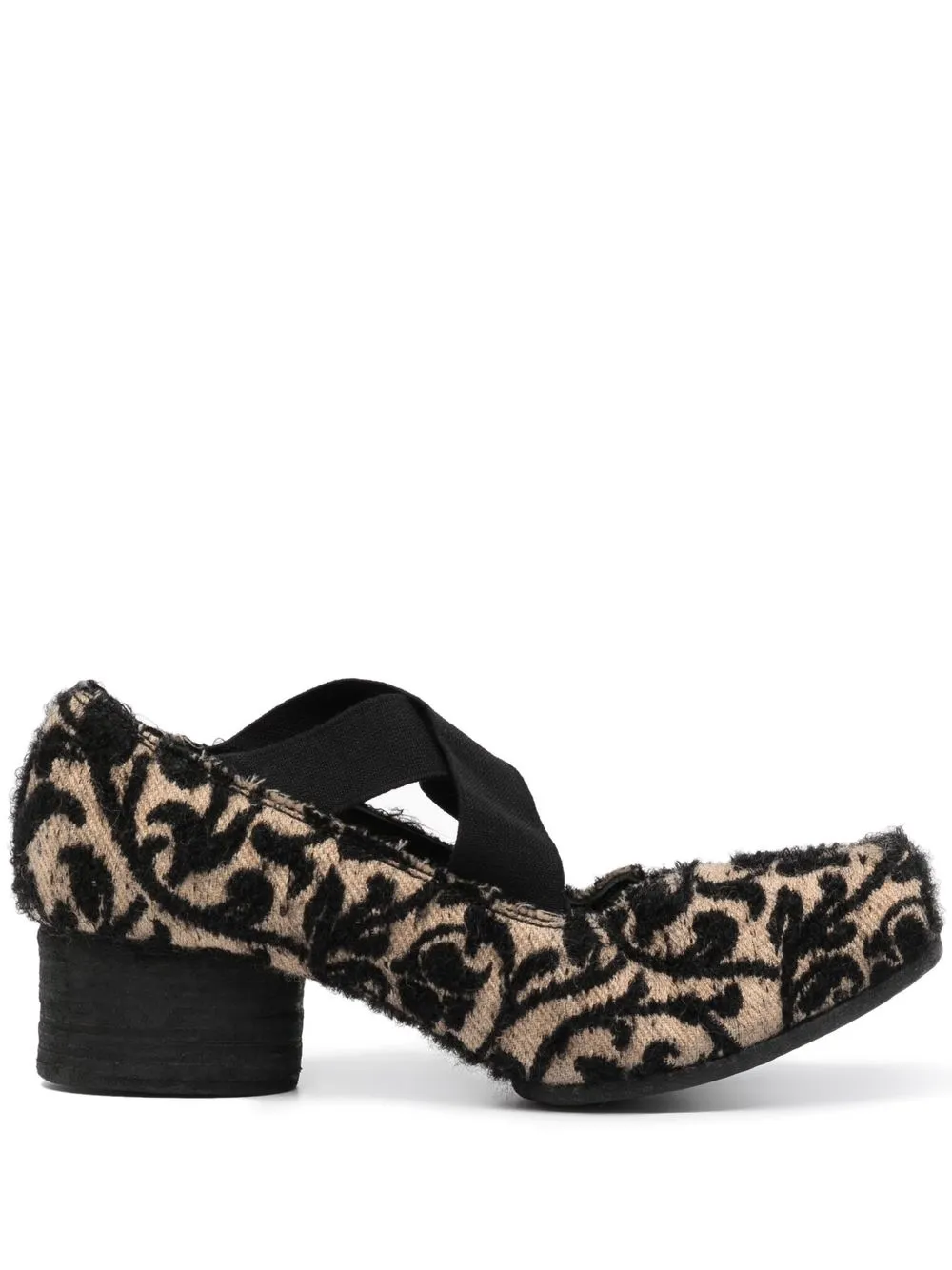 

Uma Wang leopard ballerina shoes - Black